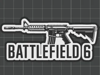 Battlefield 6 Keychain – M4 Rifle Design