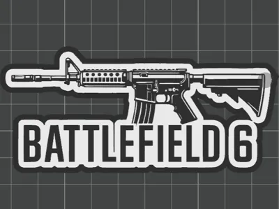 Battlefield 6 Keychain – M4 Rifle Design