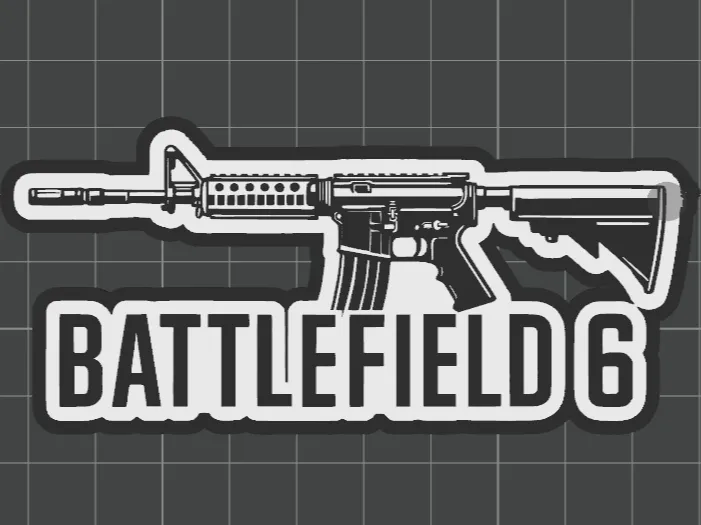 Battlefield 6 Keychain – M4 Rifle Design