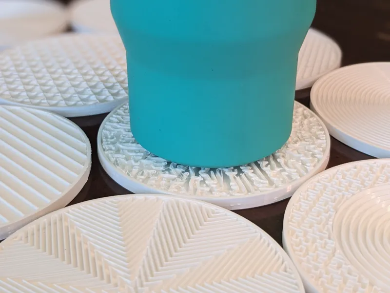 TPU infill pattern coasters
