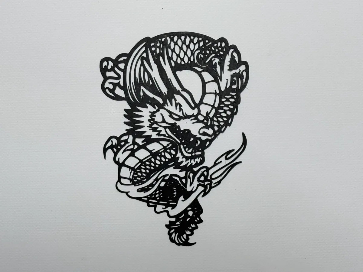 Silhouette murale dragon chinois
