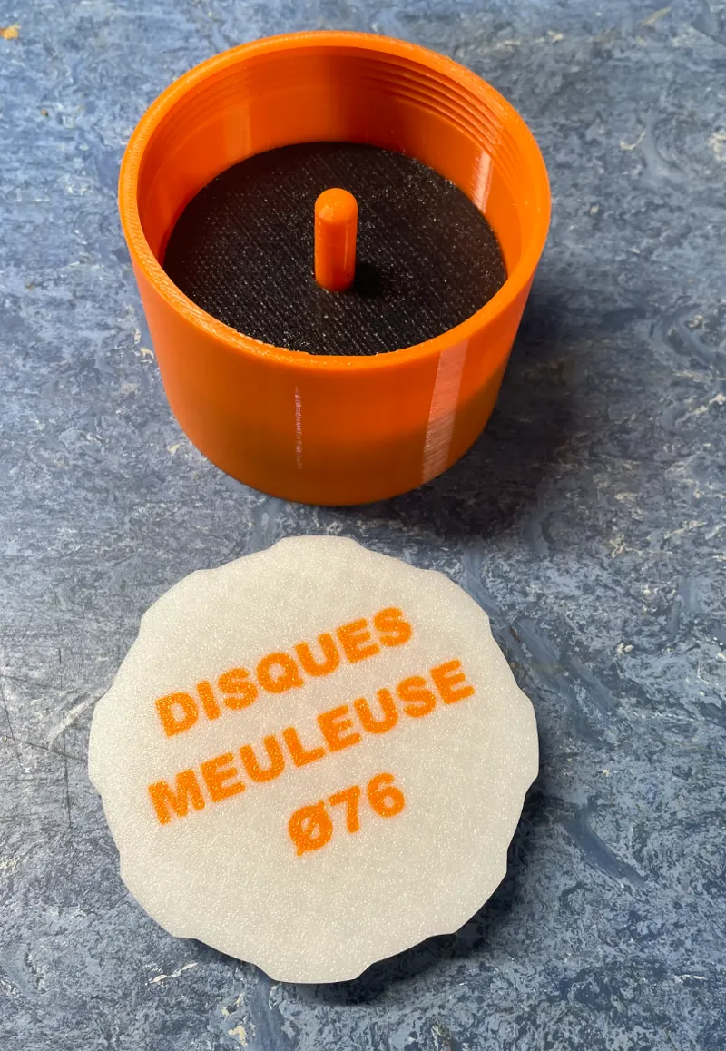 Boite pour disques de meulage diametre 76mm (3")