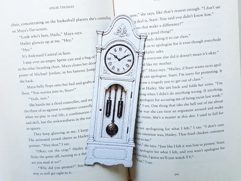 Bookmark, Grandfather Clock, Country Style