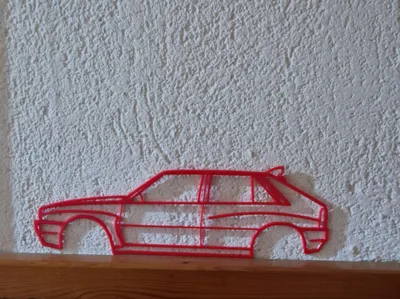 Lancia Delta HF Integrale - Wall Silhouette
