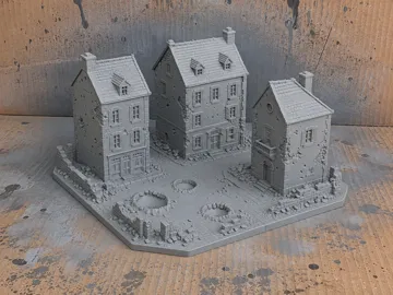 Escenografía en miniatura: Diorama 001 WWII – Città Europea in Rovina 1:100 — vista de referencia 2