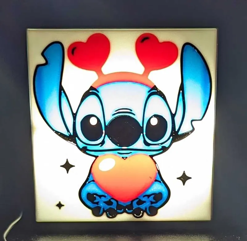 Stitch Valentine's Day Light Box