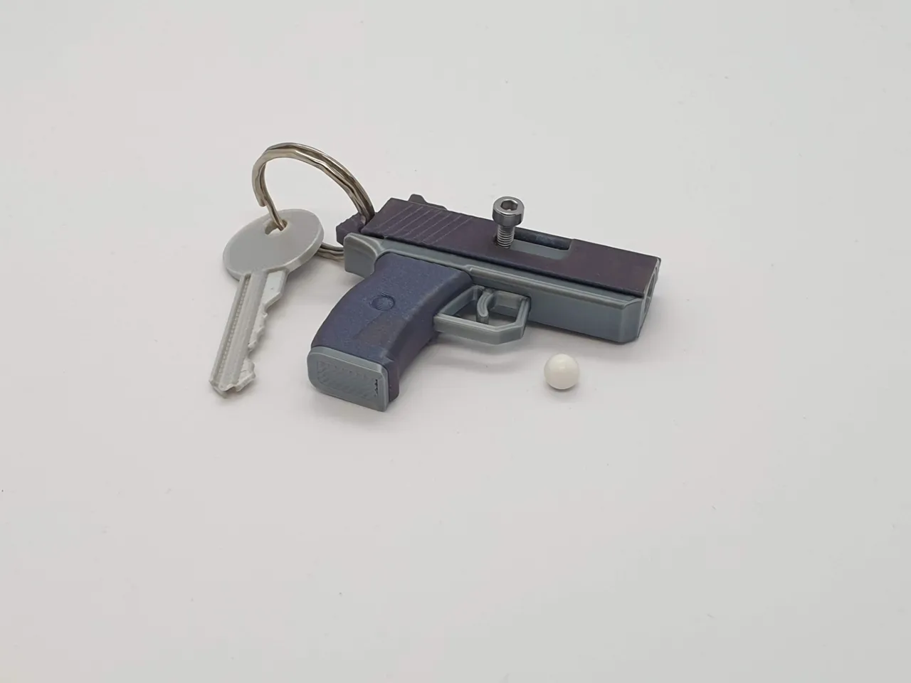 Pistol Keychain — Functional BB Blaster & Fidget view 3