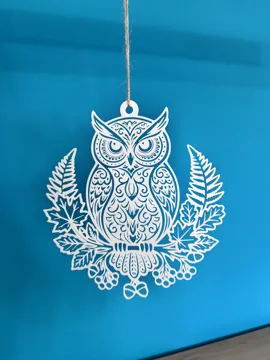 Dije o accesorio de collar: Autumn owl — vista de referencia 4