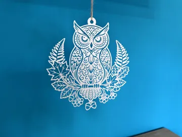 Dije o accesorio de collar: Autumn owl — vista de referencia 5