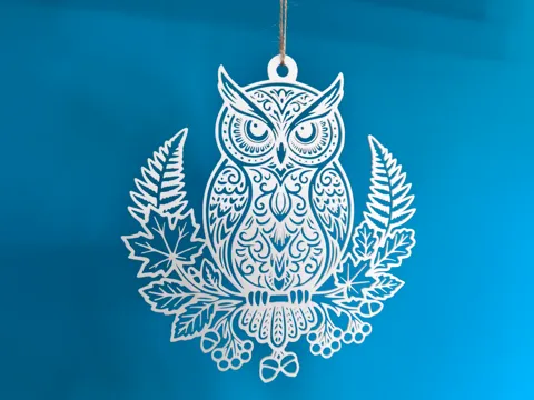 Dije o accesorio de collar: Autumn owl — referencia de MakerWorld