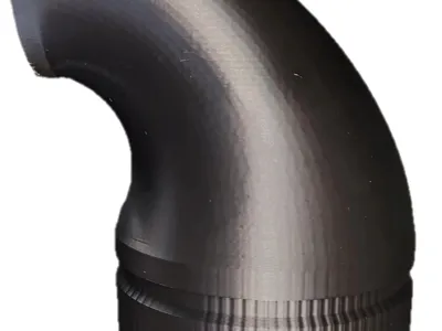 90° Range Hood Duct Adapter 155mm to 90mm (2-Part)