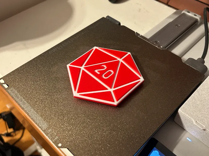 D20 Coaster - Dungeons and Dragons