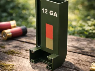 12GA Shotgun Shell Desk Holder with View Window