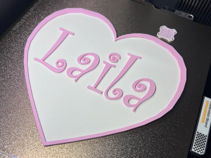 "Laila" Door Placard Heart