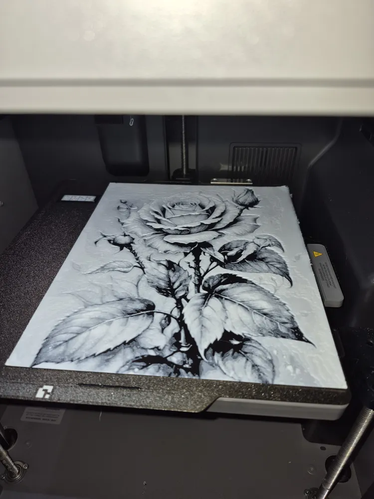 Eternal Rose - Intricate 3D Floral Relief - Free 3D Print Model ...