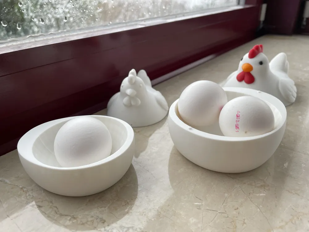 Easter Chicken Egg Holder Decor - Free 3D Print Model - MakerWorld