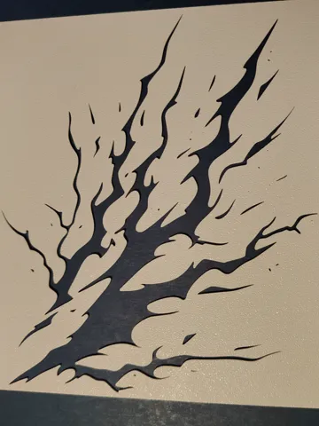 Modelo para impresión 3D: stencil fiamma_fulmine — vista de referencia 2