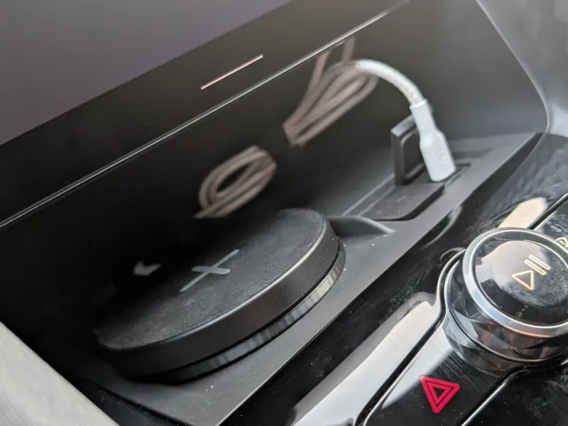 Polestar 2 wireless charger tray