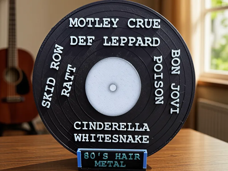 80’s Hair Metal Record & Display Stand