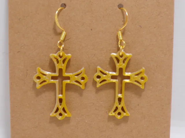 Ornate Cross Earrings