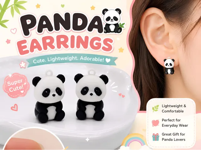 Cute Panda Earrings