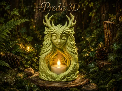 4cm LED Candle Lantern Spirit of Nature
