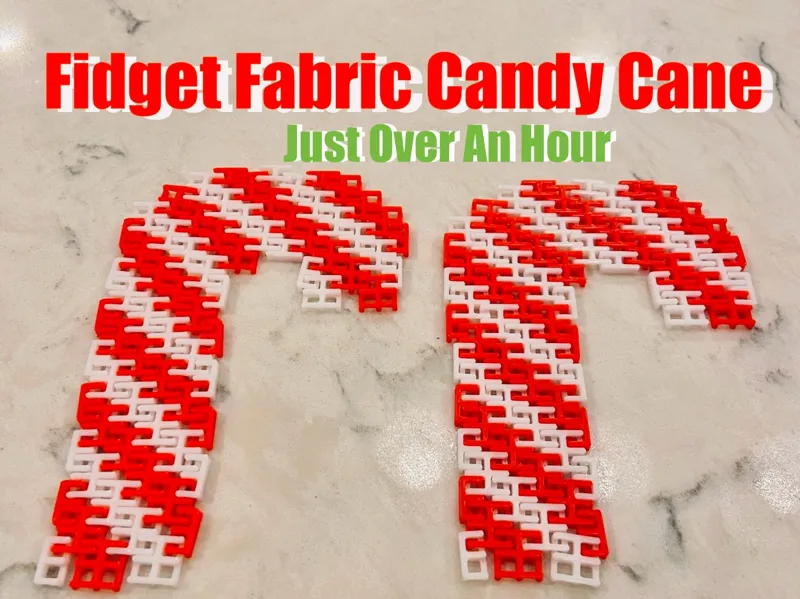 Fidget Fabric Candy Cane  