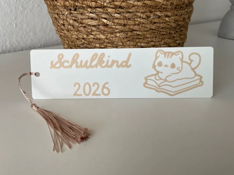 Lesezeichen Schulkind 2026