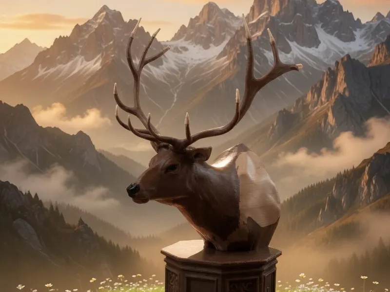 6 Point Bull Elk on Pedestal
