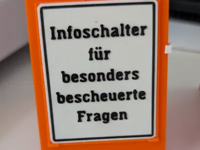 Information switch - Desk sign plate