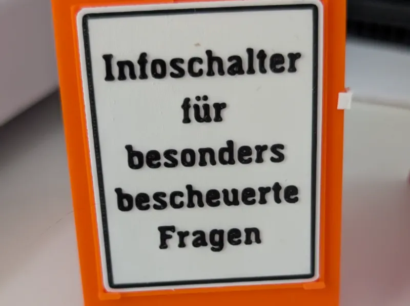Infoschalter - Desk sign plate