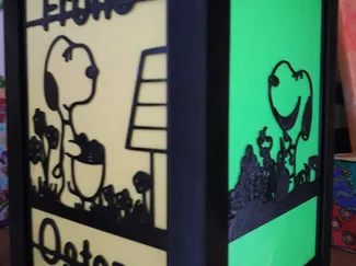 Modulare Laterne - Ostern mit Snoopy