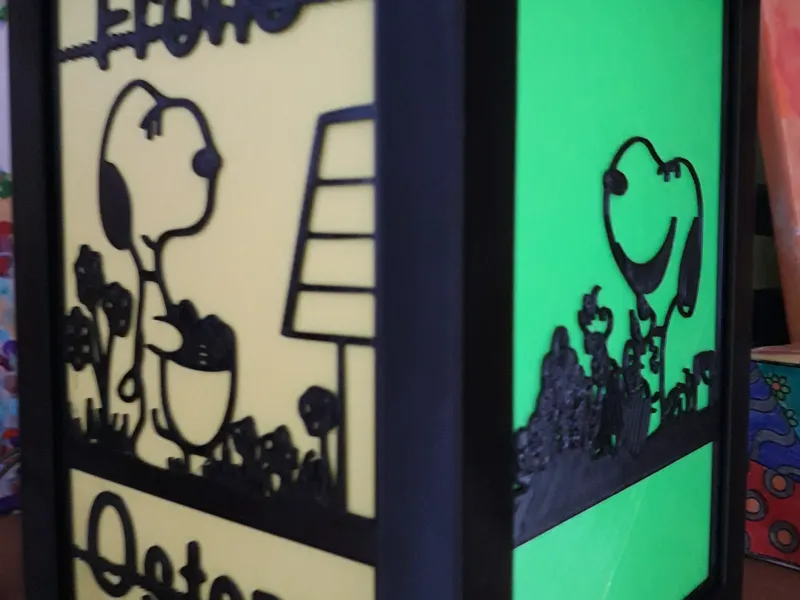 Modulare Laterne - Ostern mit Snoopy
