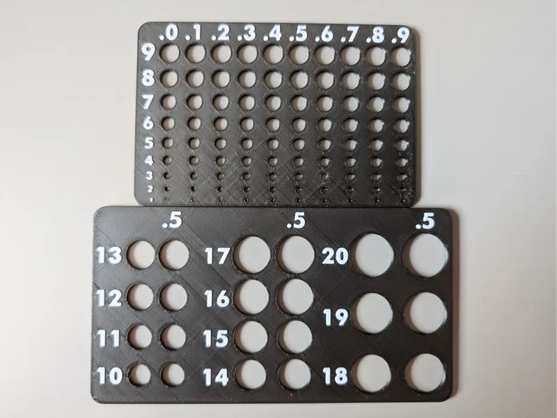 Hole Gauge 1-9,9mm & 10-20,5mm