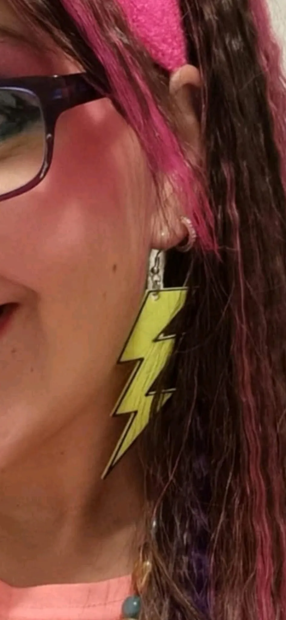 80s Lightning Bolt Earring view 3