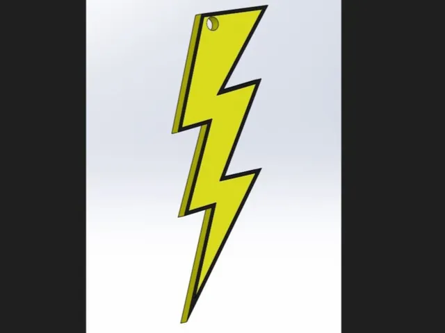 80s Lightning Bolt Earring