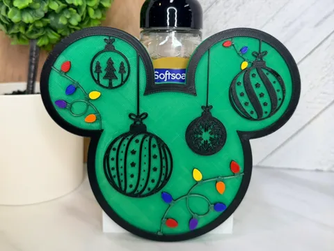 Tapa o cubierta: Interchangeable Cover - Mouse Head Christmas — referencia de MakerWorld