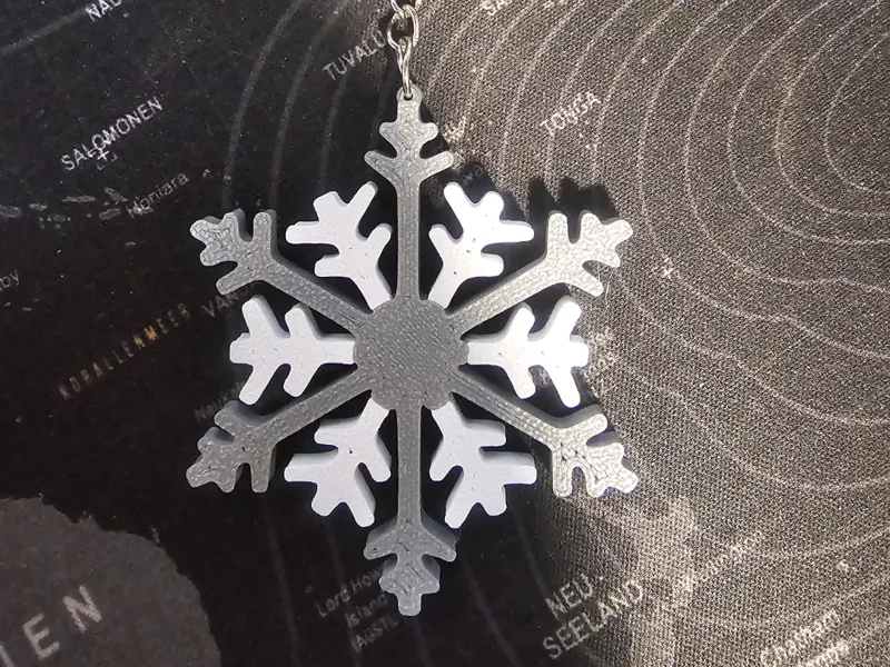 Anhänger Schlüsselanhänger Schneeflocke