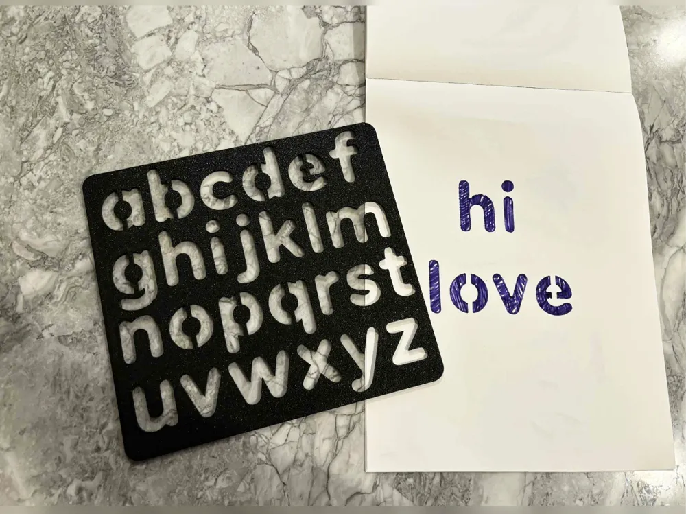 Lowercase alphabet stencil - Free 3D Print Model - MakerWorld