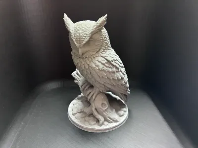 Detailed Owl Statue