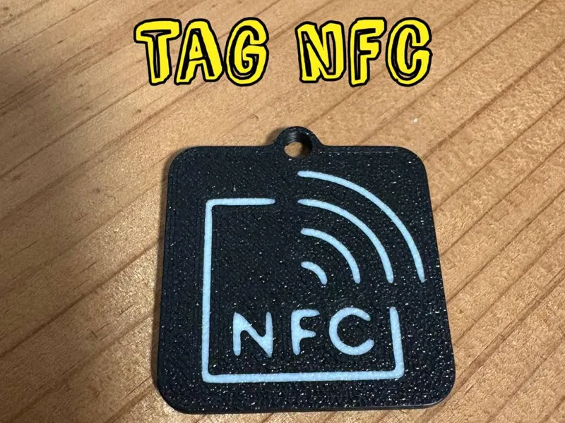 KEYCHAIN SQUARE TAG NFC X 25MM TAG