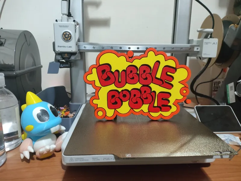 Bubble Bobble Logo Sign