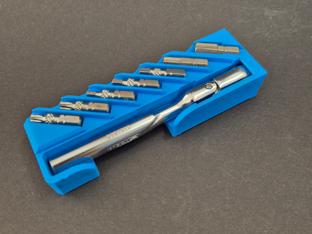 KS Tools 1/4'' ratchet case with 7 bits
