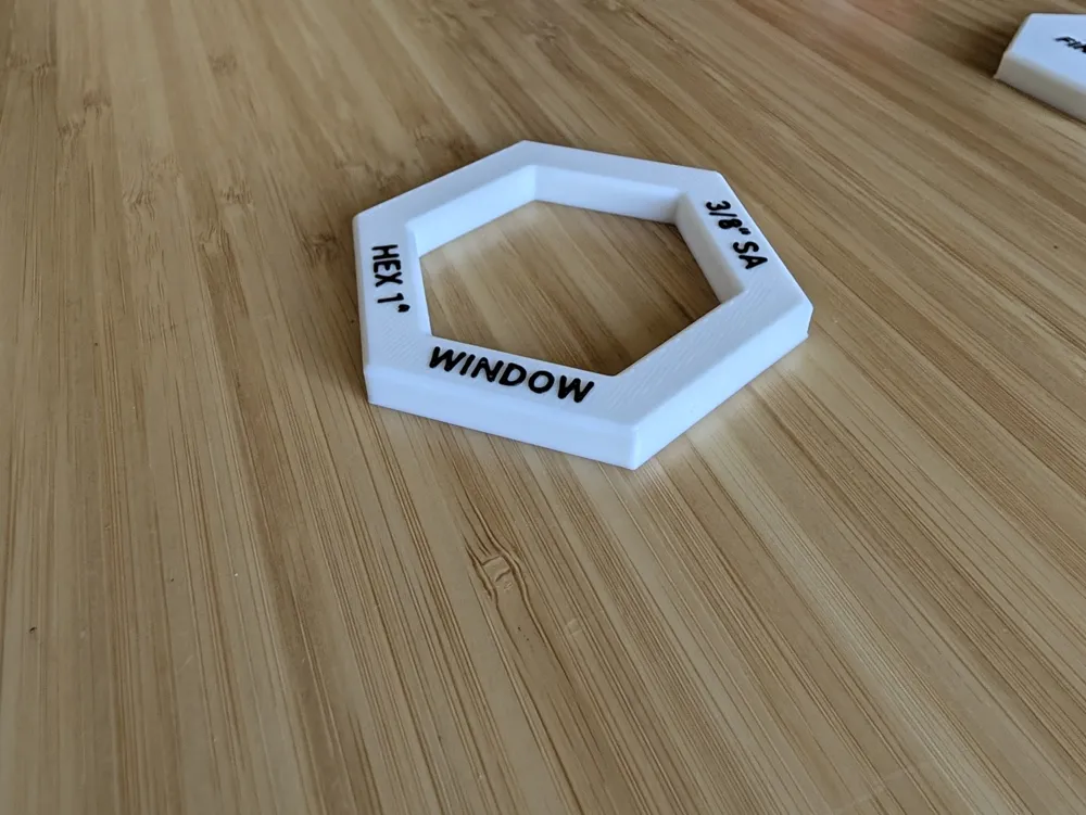 Pla Example EPP Hexagon Template, English Paper Piecing - Free 3D Print Model ...