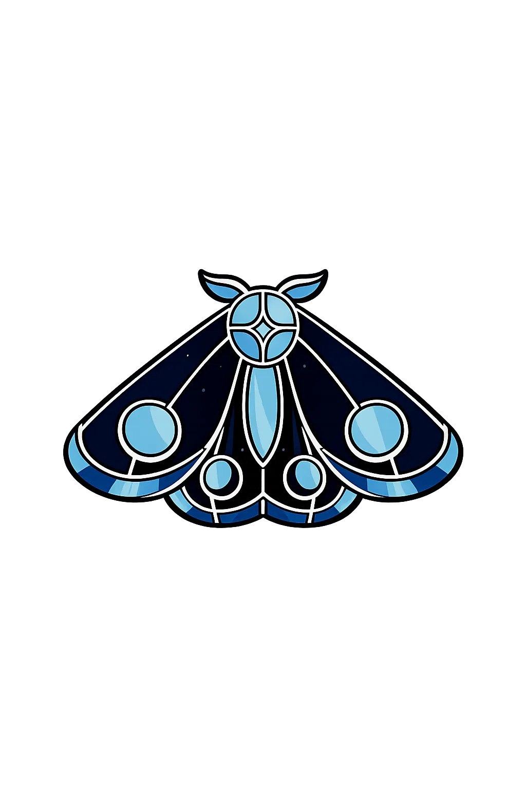 Blue Moth Earrings – 3D Printed Jewelry view 4