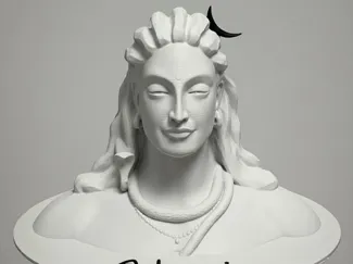 Adiyogi Shivan in Calmness Hindu God Idol