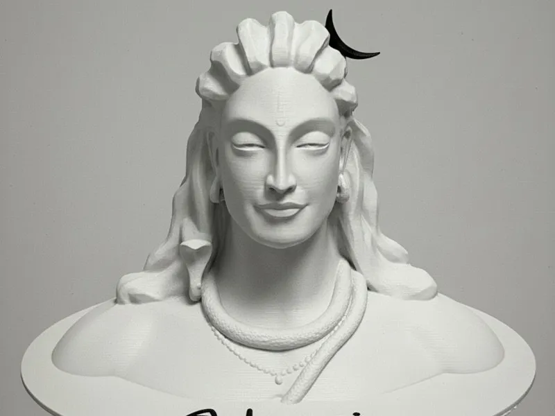 Adiyogi Shivan in Calmness Hindu God Idol