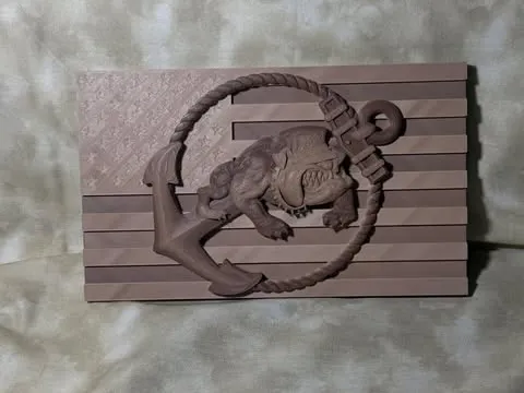 Marines Devil Dog USMC On American Flag