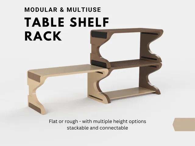 Tabletop Modular Shelf Rack