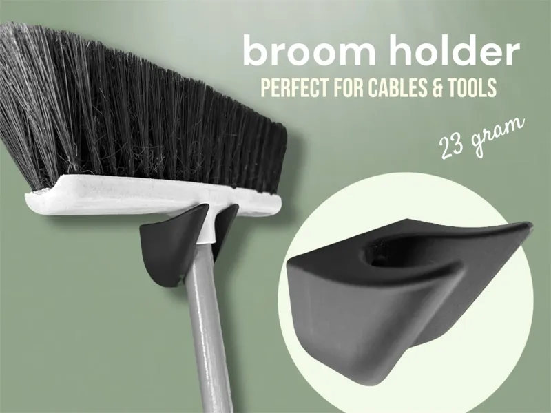 Durable & Practical Broom Holder (hook)